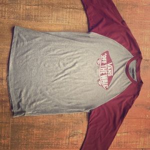 Men’s three quarter sleeve Vans baseball shirt